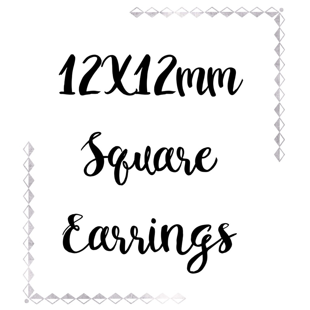 ◼️12mm Square Handmade Earrings!◼️